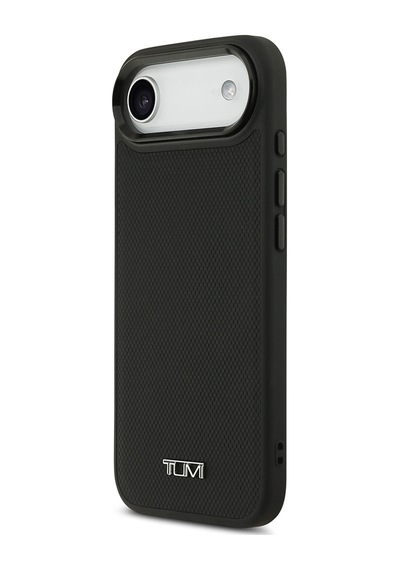 Apple Uyumlu iPhone 17 Air  Kılıf Tumı M-safe Şarj Özellikli Deri Noktalı Dizayn Kapak Siyah Siyah