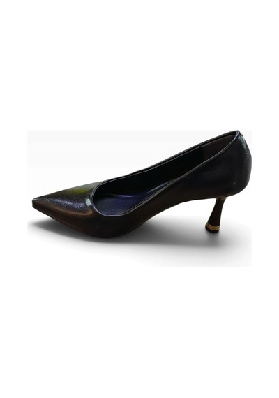 Ayem Kadın İnce Metal Detaylı Topuklu Stiletto Siyah - 940730570 Siyah