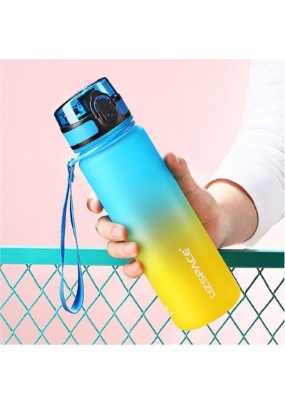 Uzspace Tritan Su Matarası 500Ml Vgn3026 Mavi Sarı