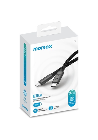 Momax DC32D Elite 100W Usb-c  Usb 3.2 Gen 2x2 20 Gbps Kablo Siyah