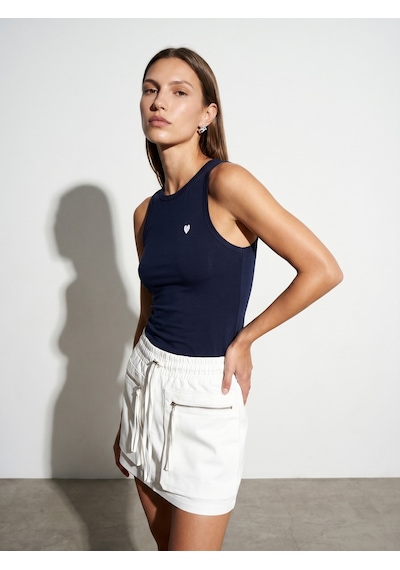 Dilvin 21259 Bisiklet Yaka Top-lacivert