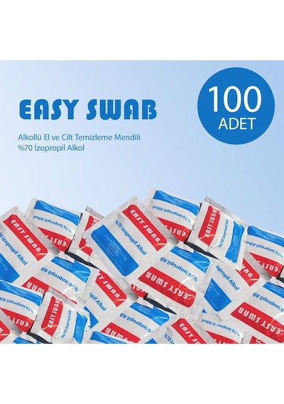 Alkollü Mendil %70 Ipa. Cilt Temizleme Mendili 100 Adet Kutulu