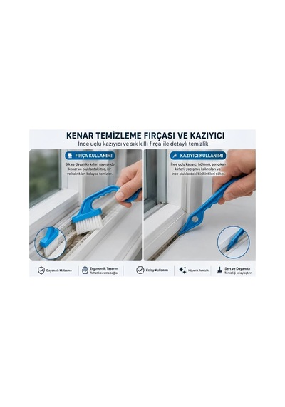 Cazibiz Kazıyıcı Aparatlı Kenar Temizleme Fırçası-427820