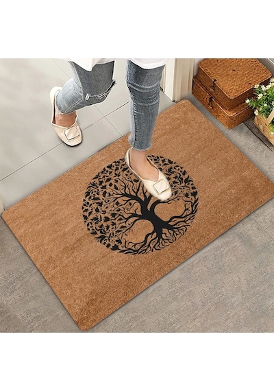 Valerine Life Çınar Ağacı Figürlü Kapı Önü Paspası 45x70cm