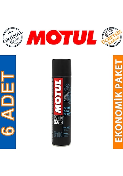 Motul E10 Shine & Go Spray 400 Ml Parlatıcı Sprey 6 Adet