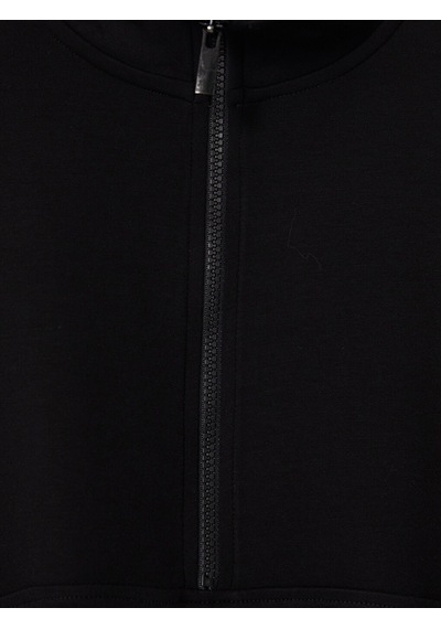 LC Waikiki Lc Waıkıkı Siyah Oversize Soft Touch Kadın Sweatshirt Tunik