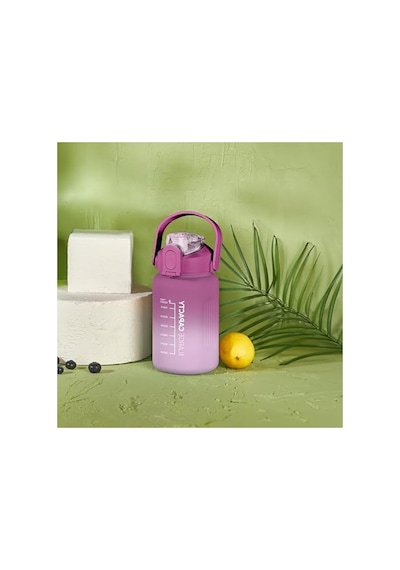 1000 Ml Kapasiteli Motivasyon Matara, Siyah Ve Mor 0