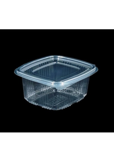 Plastik Sızdırmaz Kap Gıda Kabı 100 Adet 375 Gr Düz Kapak 375 Gr Düz Kapak