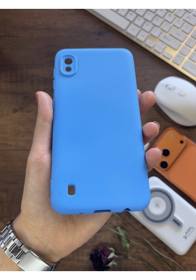 Samsung Galaxy A10 Uyumlu Kamera Korumalı Darbeye Dayanıklı Renk Atmayan Fab Silikon Kılıf Mavi