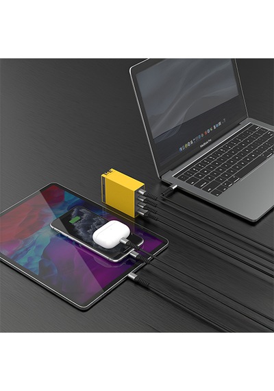 Sharge Usb-c 100w Gan Hızlı Şarj Cihazı - Sarı