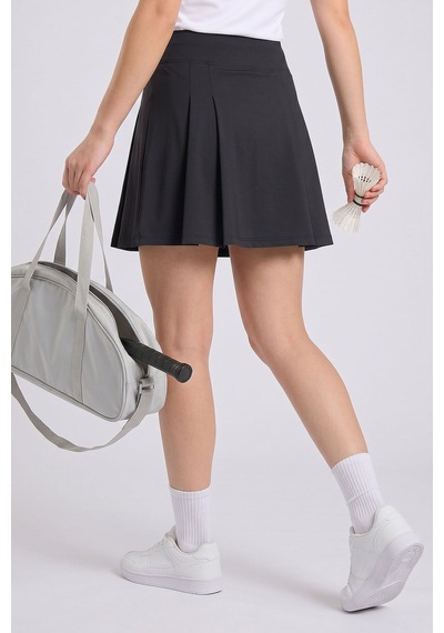 Tommylıfe Siyah Yüksek Bel Kadın Tenis Etek - 94690