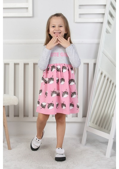 Kız Çocuk Elbise Cute Girl Pembe
