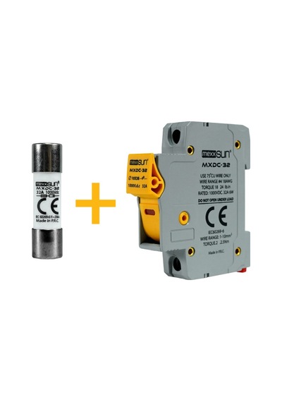 Mexxsun Dc Sigorta + Sigorta Yuvası 32a 1000v - 12 Adet
