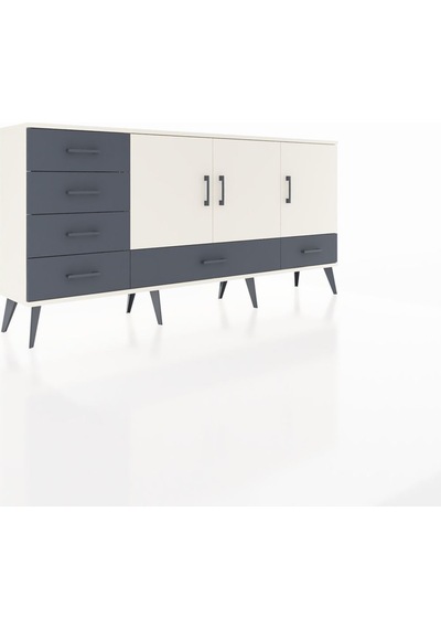 Arges Konsol 4 Raflı 6 Çekmeceli 3 Kapaklı 176x30x83 Aytaşı-aytaşı/antrasit Aytaşı/antrasit Arges Konsol 4 Raflı 6 Çekmeceli 3 Kapaklı 176x30x83 Aytaşı-aytaşı/antrasit Aytaşı/antrasit