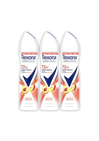 Rexona Şeftali & Limon Otu Kadın Sprey Deodorant 3x150 ML