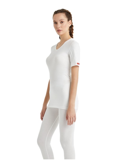 Blackspade Unisex Termal Tişört V Yaka, Isı Tutucu Kışlık İç Giyim 1263 Beyaz