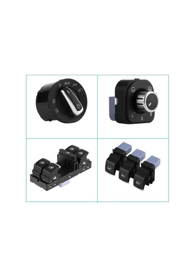 Volkswagen Passat Cam Ayna Far Açma Düğmesi Takımı Krom 2005-201