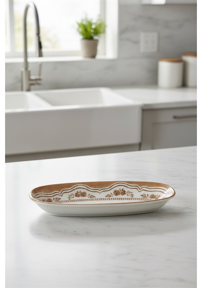 Valencia Oval Kayık Tabak 25cm Dijital Salda Rinart