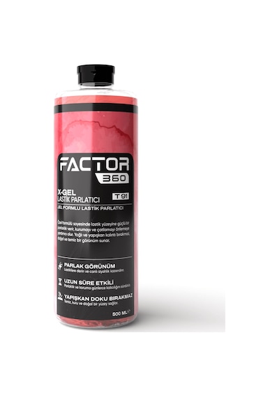Factor 360 X Gel Jel Lastik Parlatıcı 500 Ml