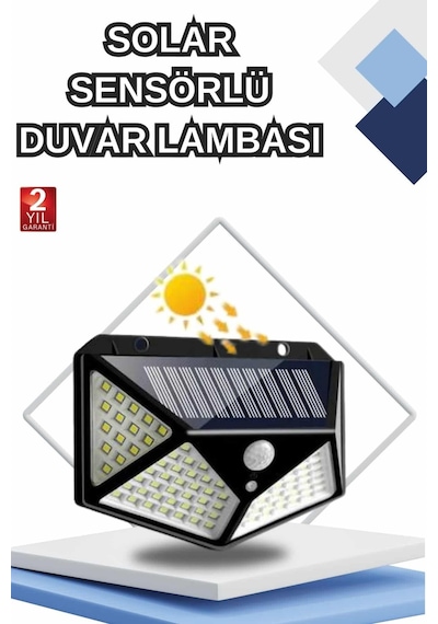 Csmtex 1 Bahçe Lambası Bahçe Aydınlatma Sensörlü Suya Dalı 100 Led