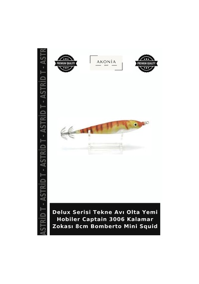 Delux Serisi Tekne Avı Olta Yemi Hobiler Captain 3006 Kalamar Zokası 8cm Bomberto Mini Squid