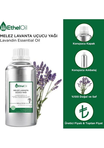 Etheloil Melez Lavanta Lavandin Uçucu Yağı 500 G