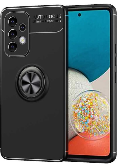 Galaxy A33 5G Kılıf Zore Ravel Yüzüklü Silikon Kılıf