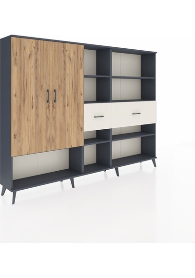 Arges Dolap 10 Raflı 2 Çekmeceli 2 Kapaklı 220x30x163 Antrasit-çam/aytaşı Atlas Çam/aytası - Antrasıt Arges Dolap 10 Raflı 2 Çekmeceli 2 Kapaklı 220x30x163 Antrasit-çam/aytaşı Atlas Çam/aytası - Antrasıt