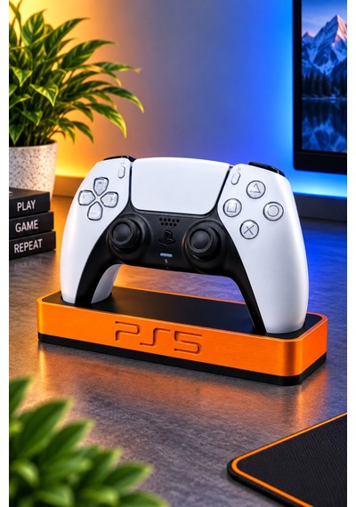 Ps5 Uyumlu Dualsense Kol Standı Joystick Gamepad Tutucu Masaüstü Düzenleyici Turuncu