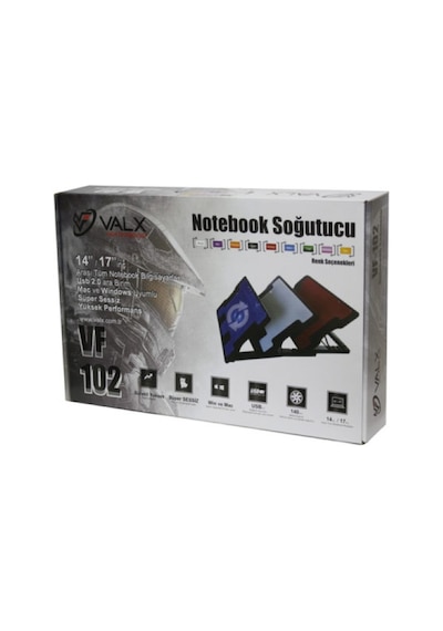 Valx VF-102 Ledli Tek Fanlı 14" - 15.6" Notebook Soğutucu Valx VF-102 Ledli Tek Fanlı 14" - 15.6" Notebook Soğutucu