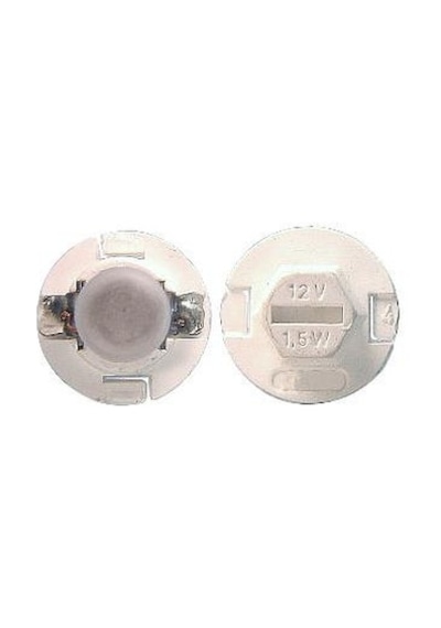 Beyaz Buzlu Dipsiz Ampul 12V 1.5W Küçük Gösterge Ampulü