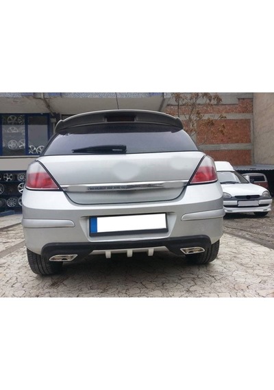 Opel Astra H Uyumlu Body Kit Difüzör 2 Çıkış Gri Kare