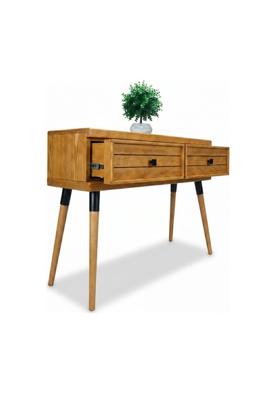 Mobenta Stria Entry: Modern Masif Dresuar 2 Çekmeceli Antre Konsolu - 120x31.5 Tk Ahşap