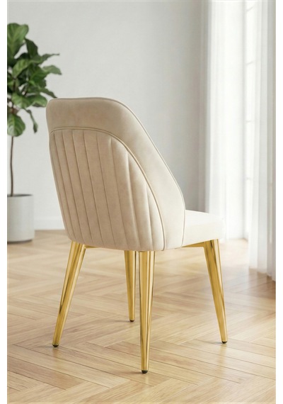 Sanderya Node Serisi Gold Ayaklı Ceviz 85x170 Mutfak Salon Masa Takımı 4 Sandalye Ceviz - Krem Sanderya Node Serisi Gold Ayaklı Ceviz 85x170 Mutfak Salon Masa Takımı 4 Sandalye Ceviz - Krem