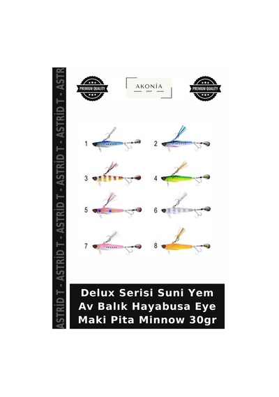 Delux Serisi Suni Yem Av Balık Hayabusa Eye Maki Pita Minnow 30gr