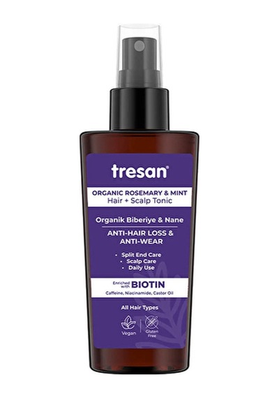 Tresan Organik Biberiye & Nane Dökülme Ve Yıpranma Karşıtı Saç Toniği 125 Ml