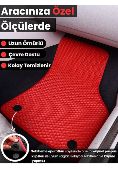 Toyota/land Cruiser Prado 2009-2019 İçin Yeni Nesil Eva İç Paspas Seti Metal Topukluk Hariç