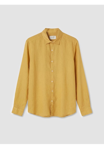 Lcw Vision Sarı Regular Fit %100 Keten Erkek Gömlek