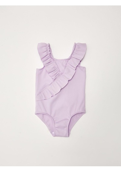Deep Beach Fırfırlı Dokulu Kumaş Kız Çocuk Mayo Db200789cm 001