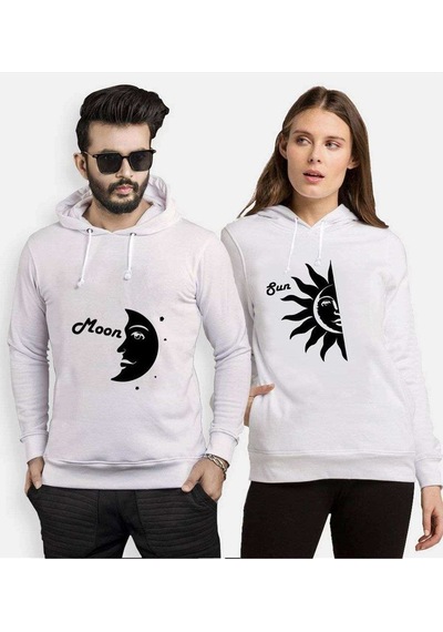 Tshirthane Ay Güneş Sevgili Kombinleri Kapüşonlu Kombini