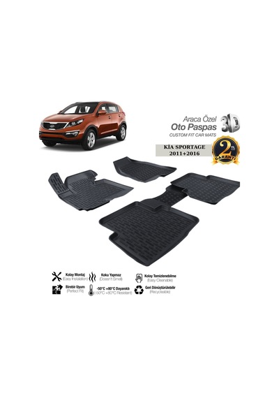 3d Paspas Siyah Kıa Sportage 2011-2016
