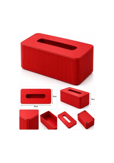 Modern Peçetelik 3d Tasarım Ürünü Yemek Masası Peçetelik Kırmızı Kırmızı