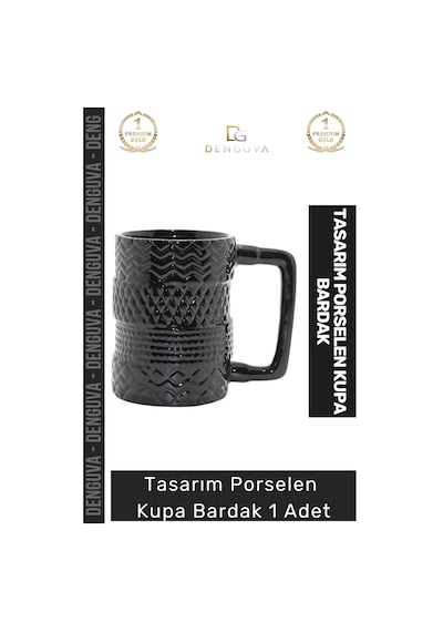 Kupabardak Mat Yüzeyli Dekoratif Şık Kaliteli Modern 225 Ml Hacimli Porselen Kupa Bardak 11 12 Cm