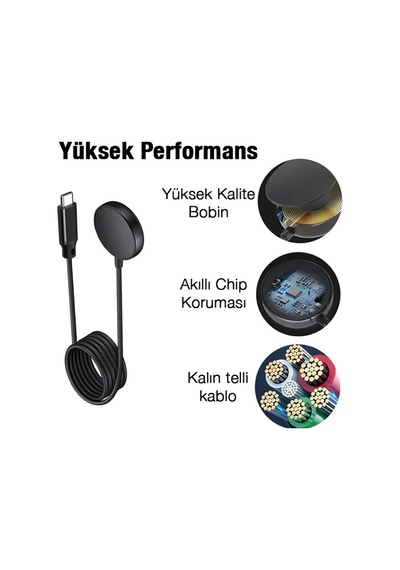 Samsung Galaxy Uyumlu - Watch 5 Watch 5 Pro 4 Watch 3 Active R500 Active 2 Type-c Şarj Kablosu- 5775