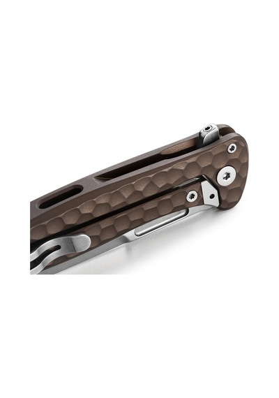 Lionsteel Emmet Em01a Es Stone Washed Blade Magnacut Aluminium Hammertone Kamp Çakı Kahverengi