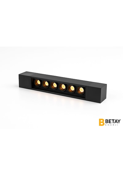 Zmr Mercekli Lineer Ray Spot 10w 900lm Siyah Kasa Lineer Led Ray Aydınlatma Beyaz