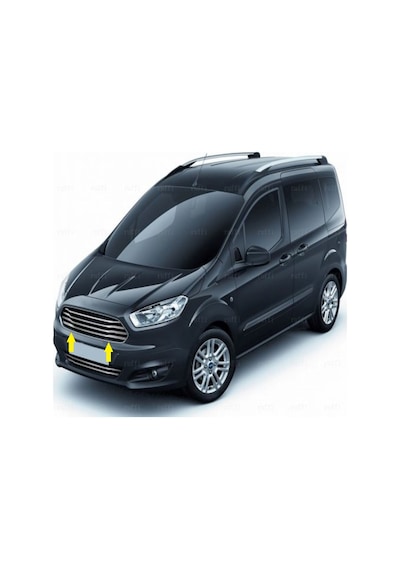 Ford Courier Krom Ön Panjur 4 Parça 2014-2018 Paslanmaz Ç. Geniş