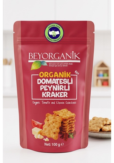 Organik Peynirli Domatesli Kraker Miks 100gr