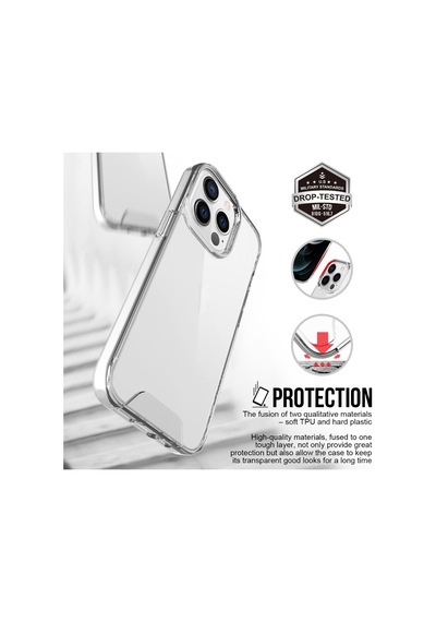 Smcase Apple Uyumlu iPhone 14 Pro Max Kılıf Transparent Acrylic TPU Gard Ser