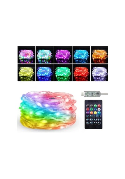 10 Mt Uzaktan Kumandalı Usb Led Işık Çok Modlu Dekoratif Ortam Aydınlatmas Diğer